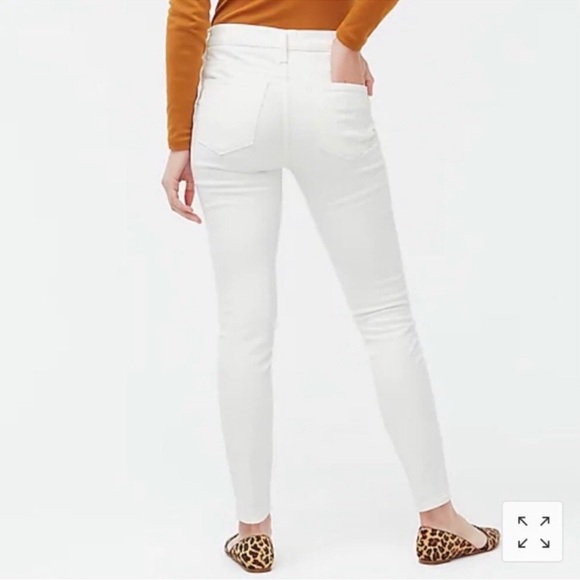 J.Crew 10" highest-rise skinny jean in white denim school preppy NWT - Picture 2 of 7